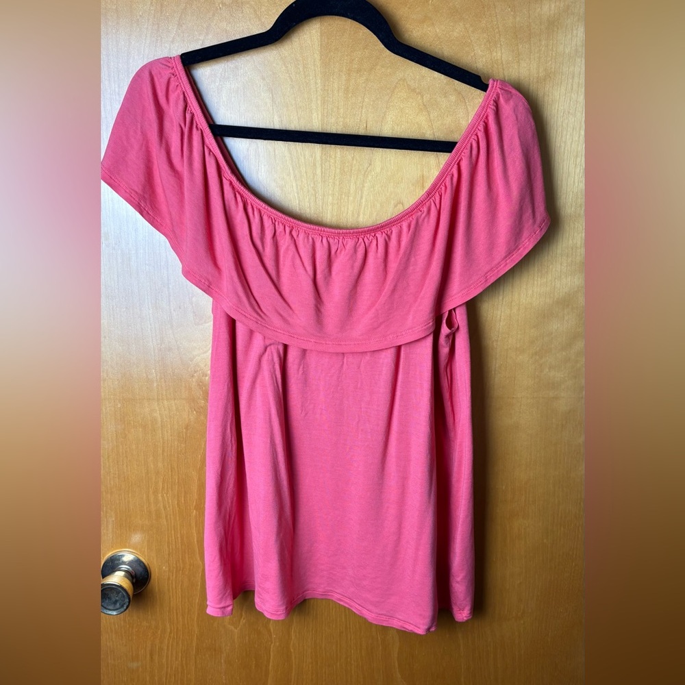 Old Navy Off-Shoulder Pink Knit Top XL